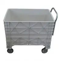 Carrinho Coletor  Para Condominio 372 Litros Completa  Branca Com Puxador Frontal - imagem 1