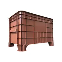 Caixa Plástica Gruplast  372 Litros Empilhável Sem Tampa Preta - imagem 3