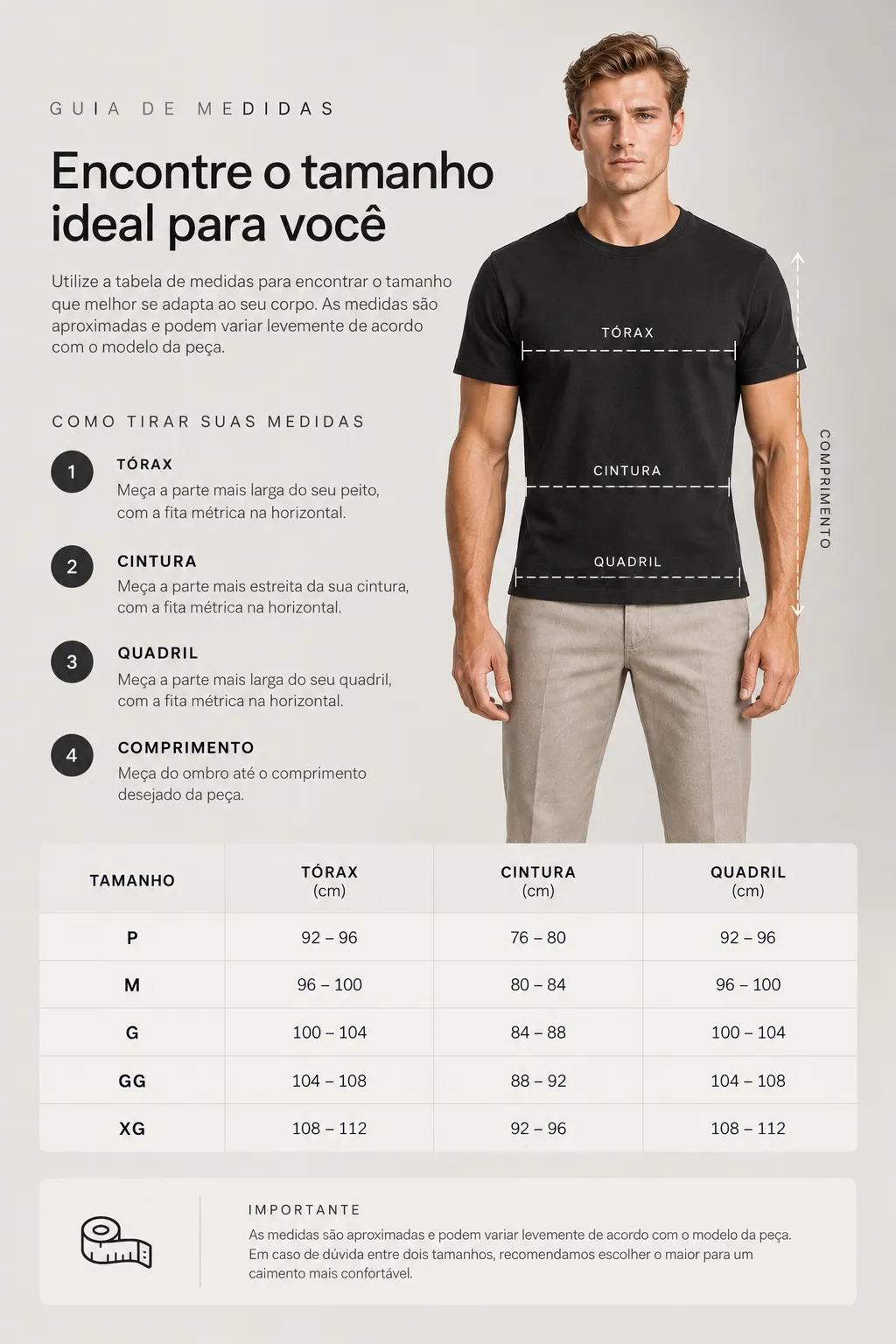 Tabela de Medidas