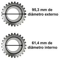 Engrenagem do Diferencial Dianteiro 450/10206  GTT PARTS  - imagem 11