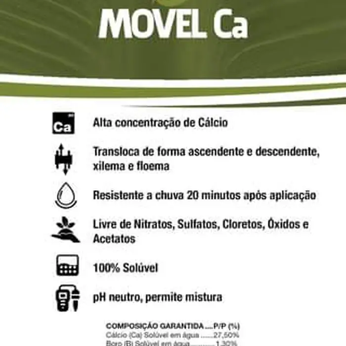 Cálcio e Boro Foliar - Movel Ca 1,0 kg