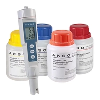 Medidor de pH de bolso (phmetro) + Soluções de pH 4, 7 e 10 e KCl (250ml cada) - imagem 1