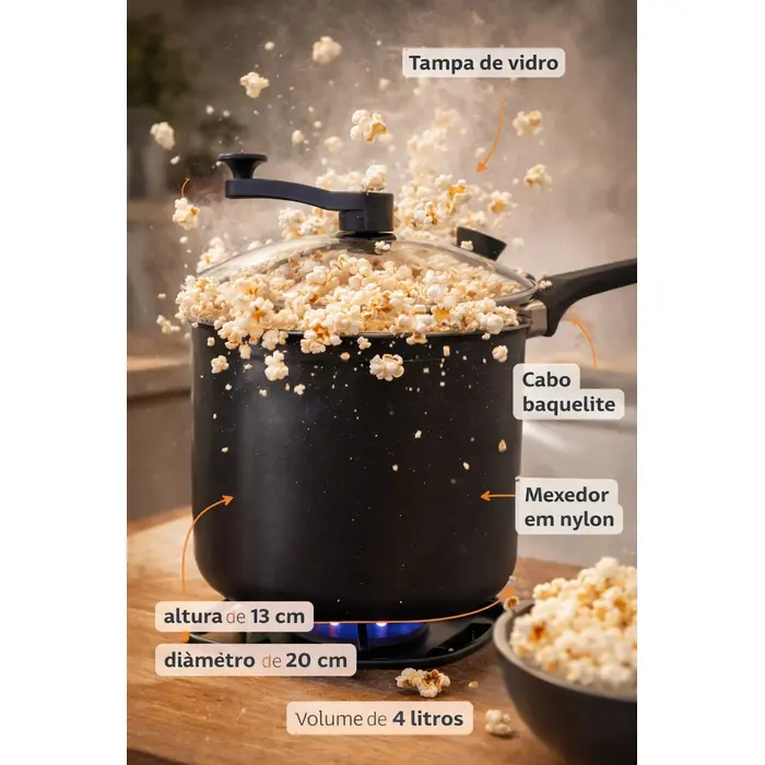 PIPOQUEIRA 20 ANTI ADERENTE - PRETO/PRETO - (04,200 L)