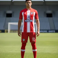Uniforme de Futebol Listrado Vermelho e Branco Linha Clássico | Hiper Sports - imagem 2
