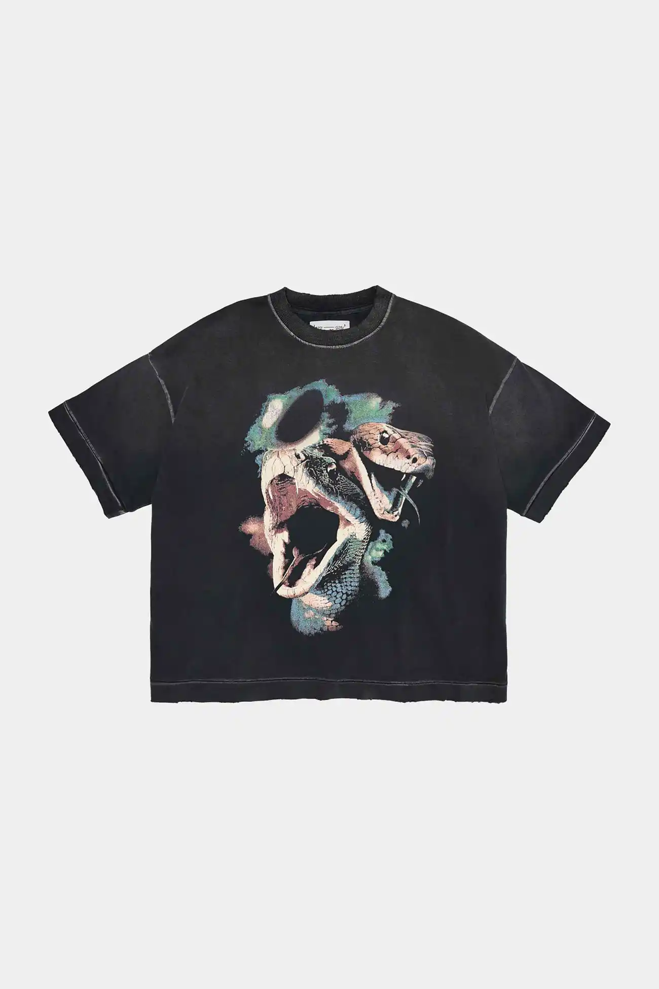 Camiseta EGHO Boxy Serpents (Faded Black) - imagem 1
