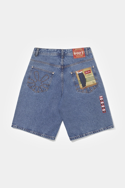 Bermuda PIET Brand New Shorts Washed Denim