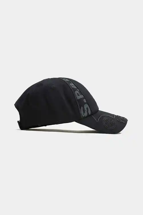 Bone PIET F.C. Emblem Cap (Black/Black)