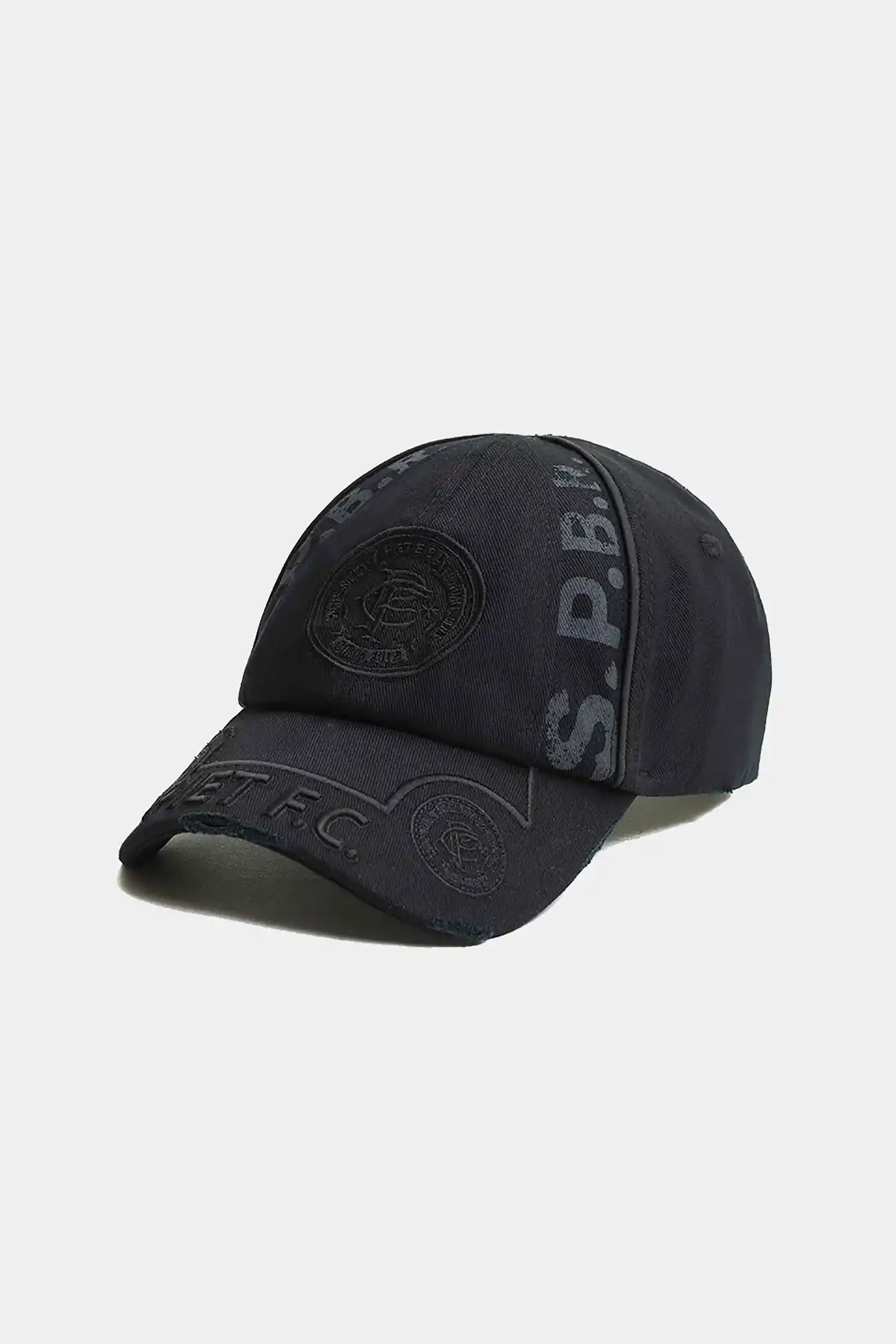 Boné PIET F.C. Emblem Cap Black – Design Monocromático e Vintage - imagem 1