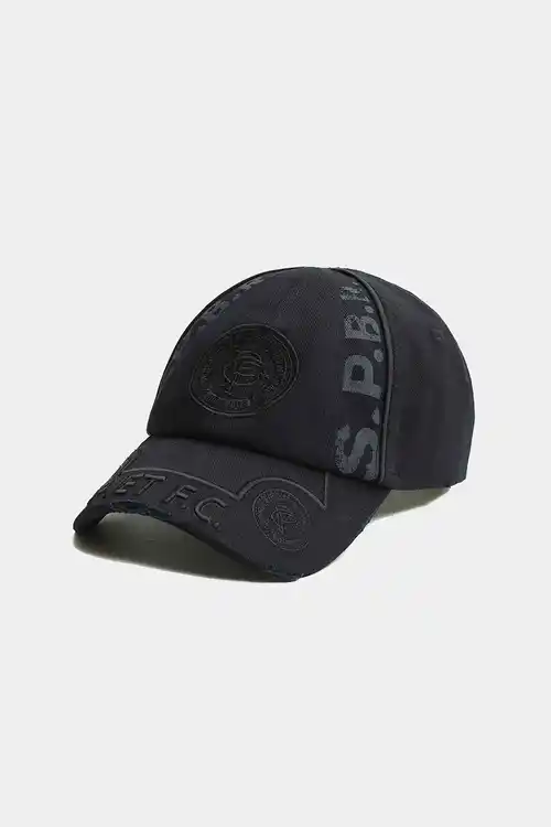 Bone PIET F.C. Emblem Cap (Black/Black)
