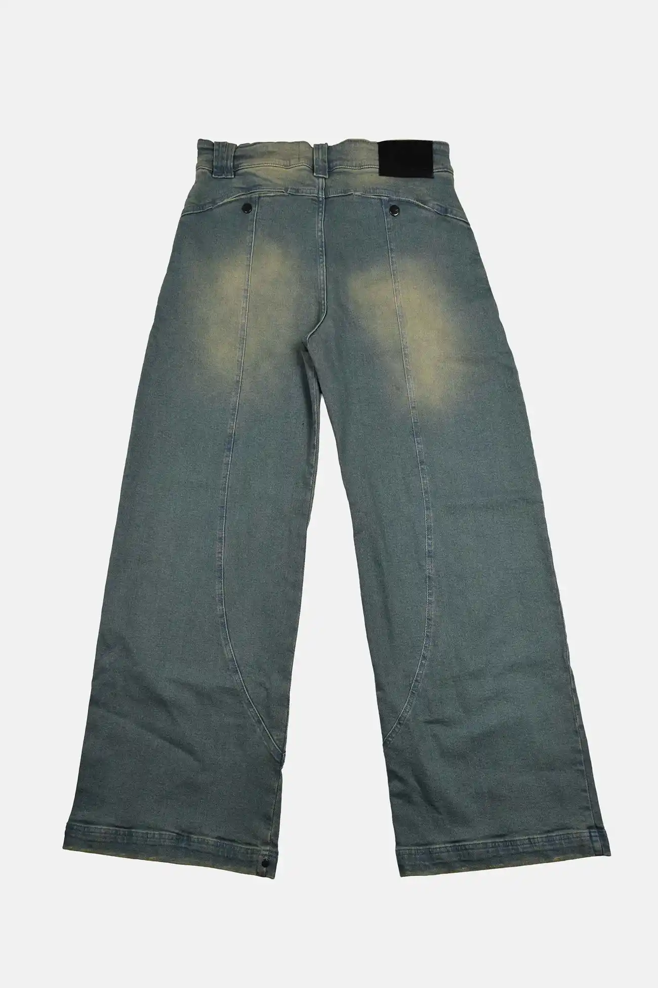 Calça Des Prezo Youth Damage Pants Baggy Wide Jeans Azul Esverdeado - imagem 2