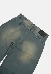 Calça Des Prezo Youth Damage Pants Baggy Wide Jeans Azul Esverdeado - imagem 4