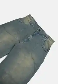 Calça Des Prezo Youth Damage Pants Baggy Wide Jeans Azul Esverdeado - imagem 3