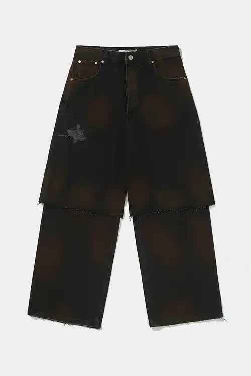 Calça PIET Layered Black Denim Trousers (Black)