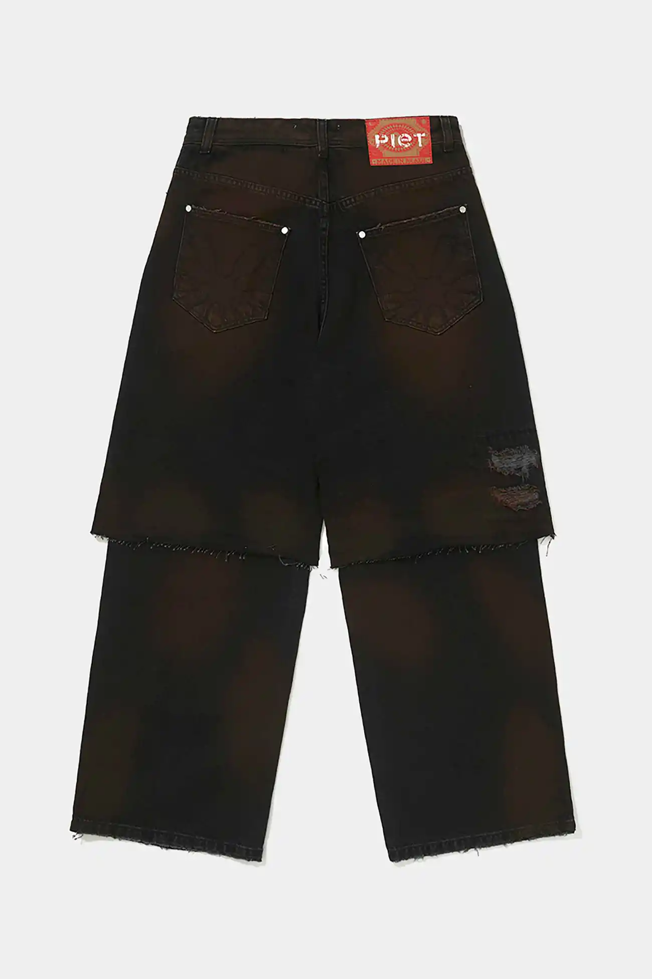 Calça PIET Layered Black Denim Trousers – Farmers League - imagem 2