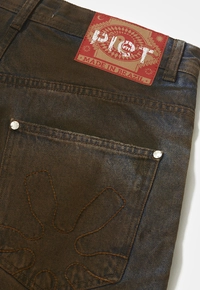 Calça PIET Overlayed Denim Trousers com Bermuda Oversized e Lavagem Suja - imagem 2