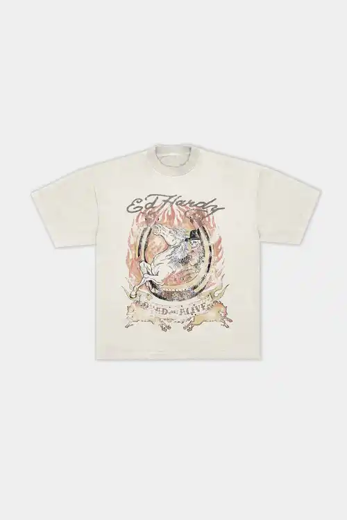 Camiseta Ed Hardy x Matuê Horse (Off White)