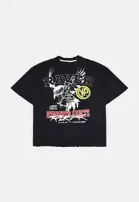 Camiseta Des Prezo Dead Raver Black Boxy Oversized Streetwear - imagem 1