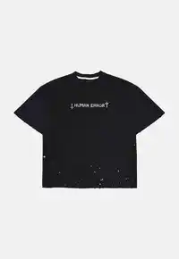 Camiseta Des Prezo Human Error Black Boxy Oversized Streetwear - imagem 1