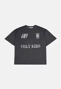 Camiseta Des Prezo Punk Ravers Ugly Kids Grey Boxy Streetwear - imagem 1