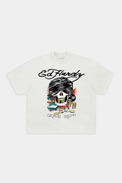 Camiseta Ed Hardy Grave Rich (White)