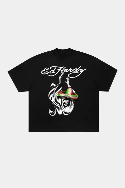 Camiseta Ed Hardy Mi Vida Loca (Black)