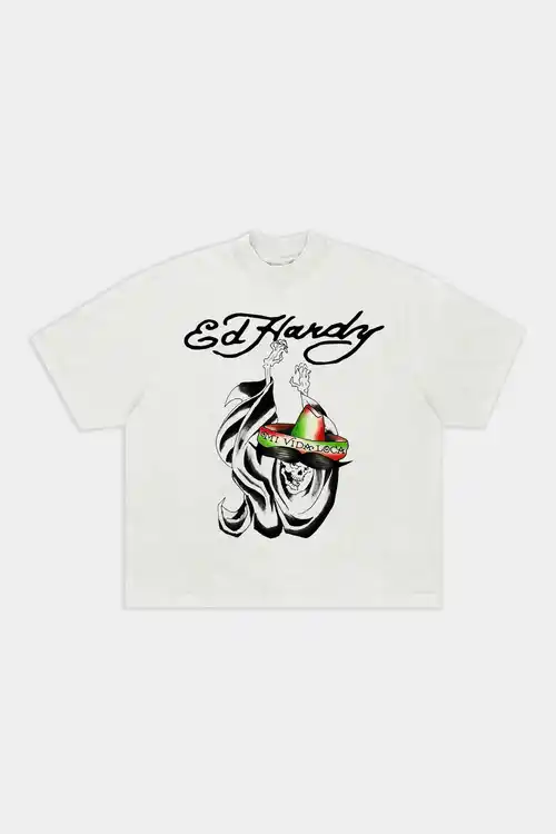 Camiseta Ed Hardy Mi Vida Loca (White)