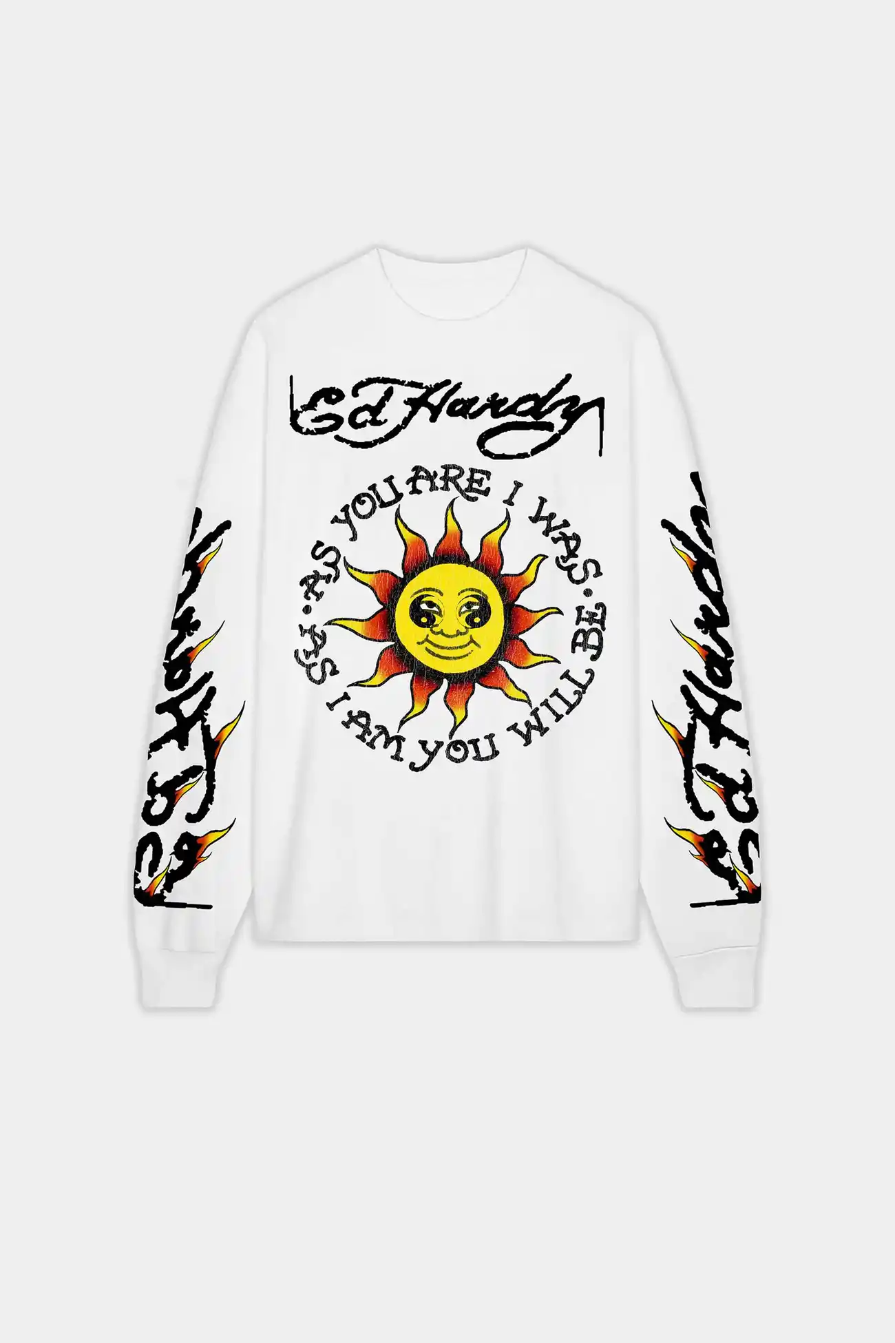 Camiseta Ed Hardy Suns Message Long Sleeve White | Hipnoise - imagem 1