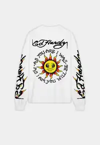 Camiseta Ed Hardy Suns Message Long Sleeve White | Hipnoise - imagem 1