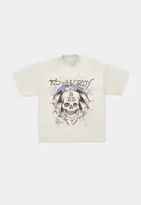 Camiseta Ed Hardy x Matuê Bat Skull Off White - imagem 1