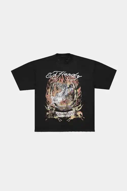 Camiseta Ed Hardy x Matuê Horse (Black)