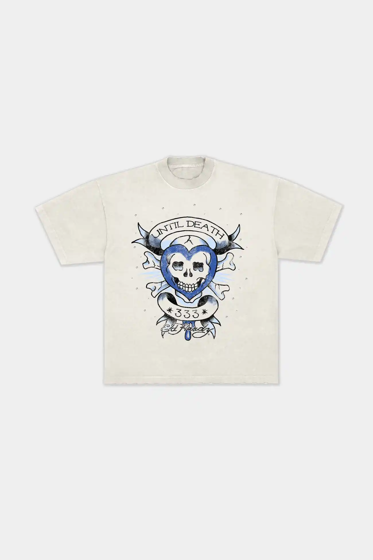 Camiseta Ed Hardy x Matuê Until Death Off White - imagem 1