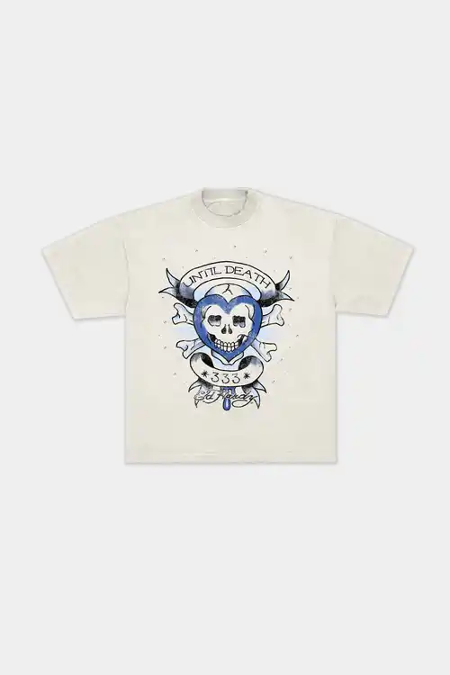 Camiseta Ed Hardy x Matuê Until Death (Off White)