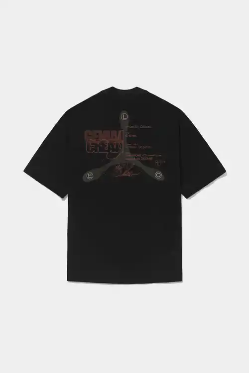 Tシャツ Camiseta Down Jacquards Boxy Chandelier Black Bordado Premium 295G