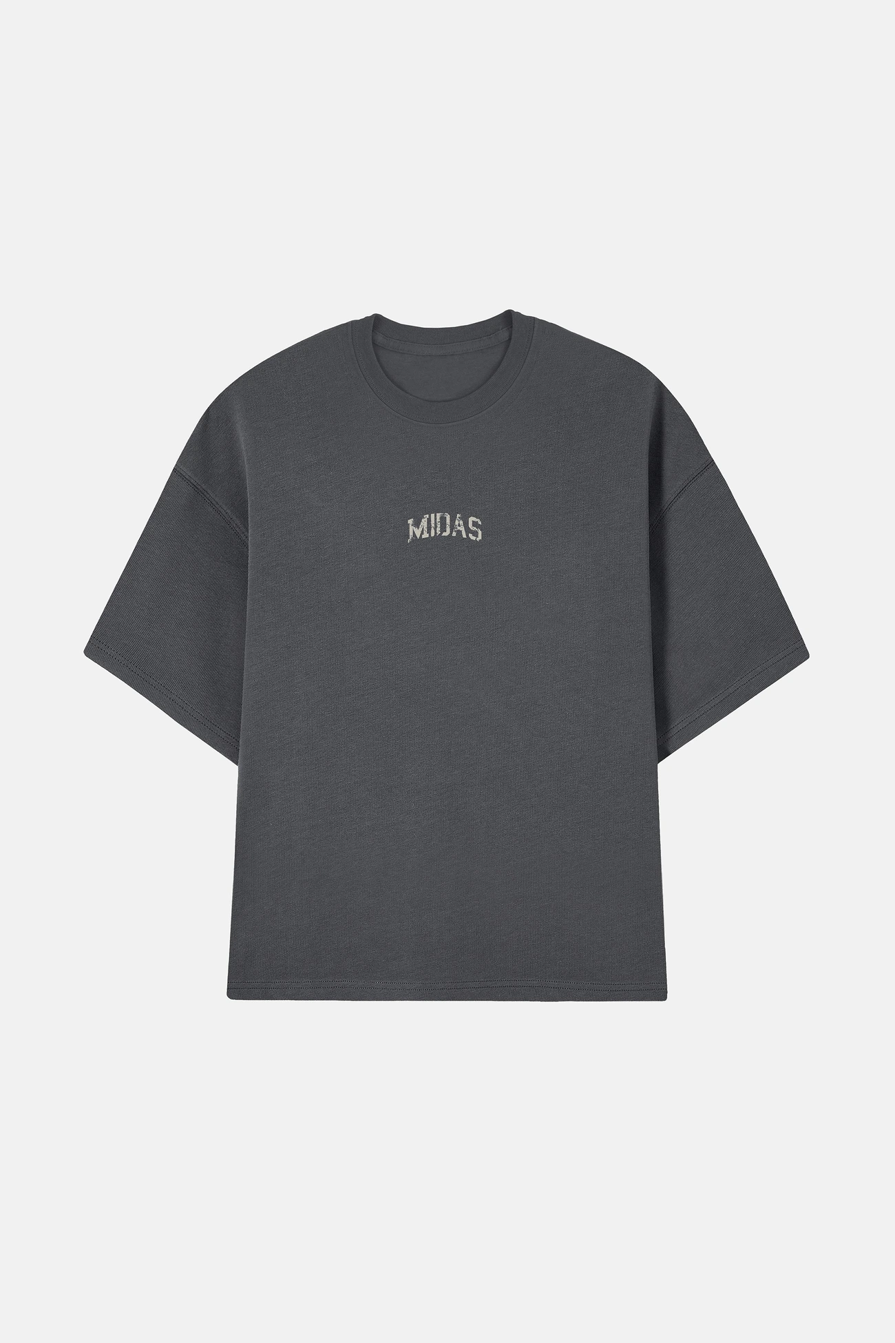 Camiseta Midas Touch Destroyed MDT Stoned Black – Oversized e Silk Desgastado - imagem 1