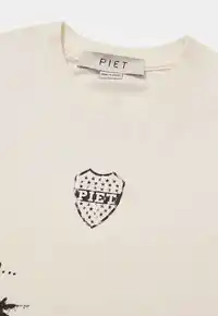 Camiseta PIET Autographed Raw Edge Bone White – Minimalismo e Autenticidade - imagem 3