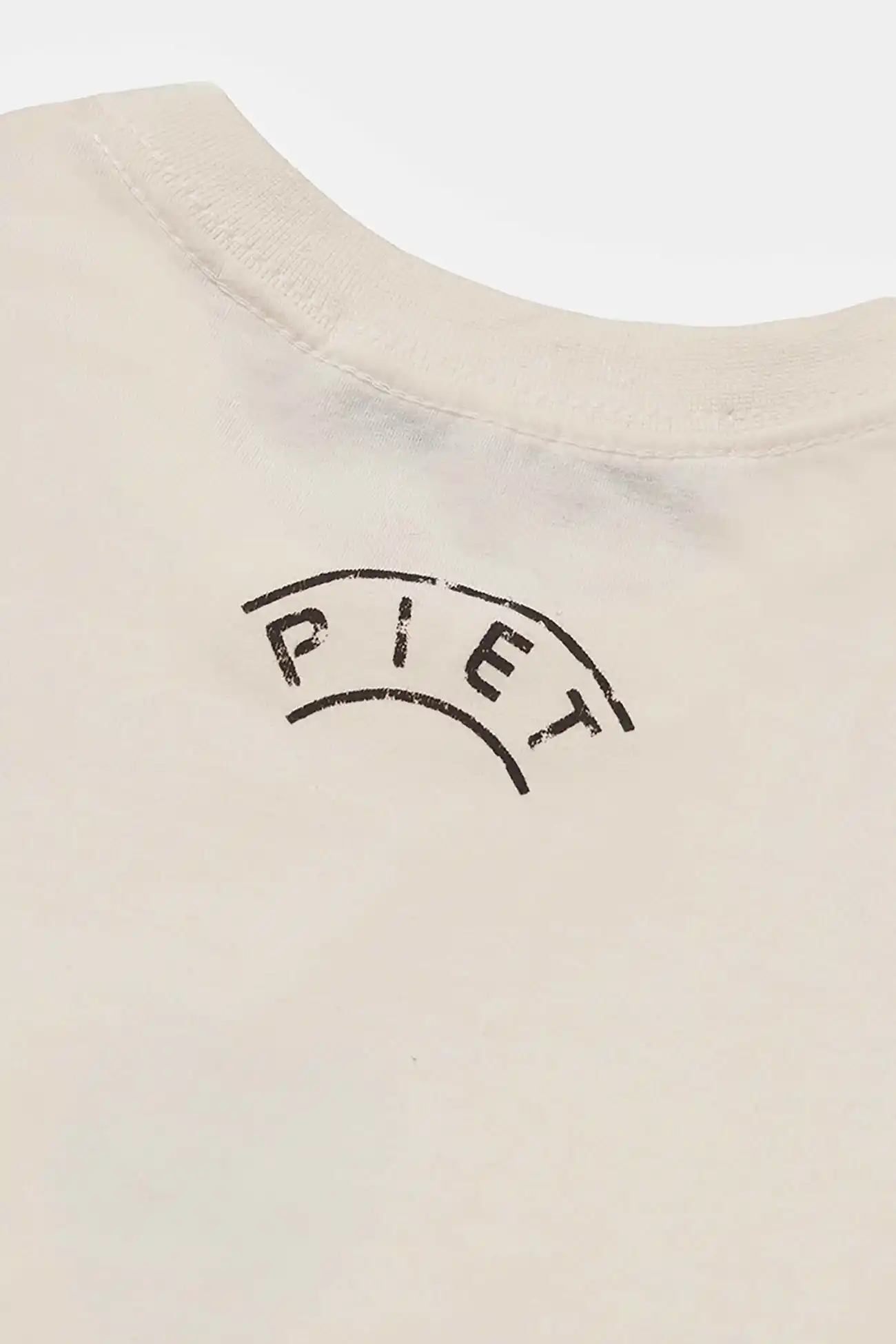 Camiseta PIET Autographed Raw Edge Bone White – Minimalismo e Autenticidade - imagem 4