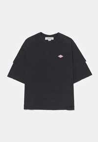 Camiseta PIET Double Sleeve Vintage Black com Ombros Acolchoados - imagem 1