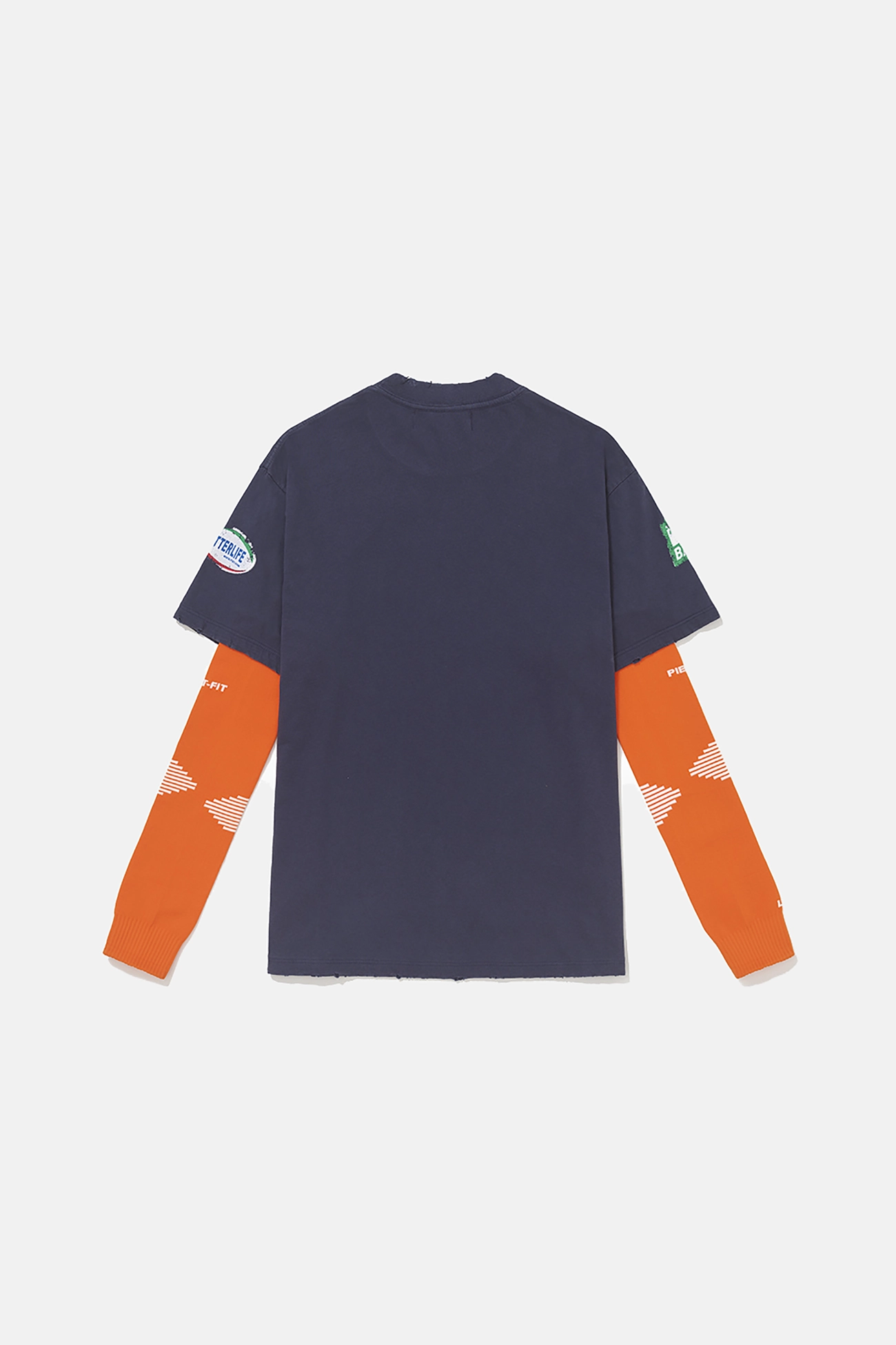 Camiseta PIET F.C Knitted Sleeve Navy/Orange –  Farmers League - imagem 2