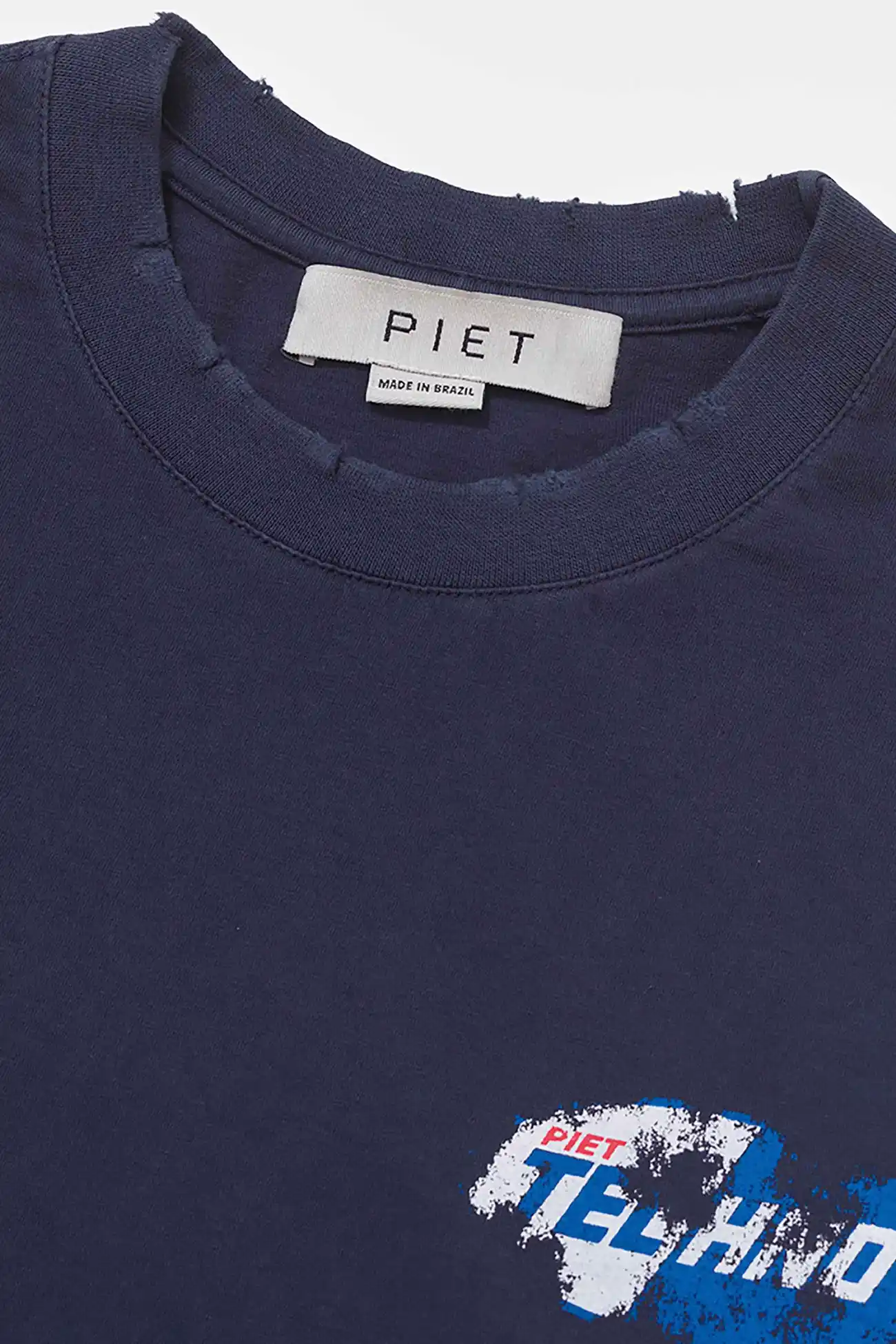 Camiseta PIET F.C Knitted Sleeve Navy/Orange –  Farmers League - imagem 4