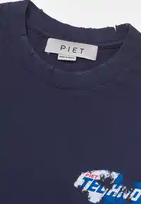 Camiseta PIET F.C Knitted Sleeve Navy/Orange –  Farmers League - imagem 4