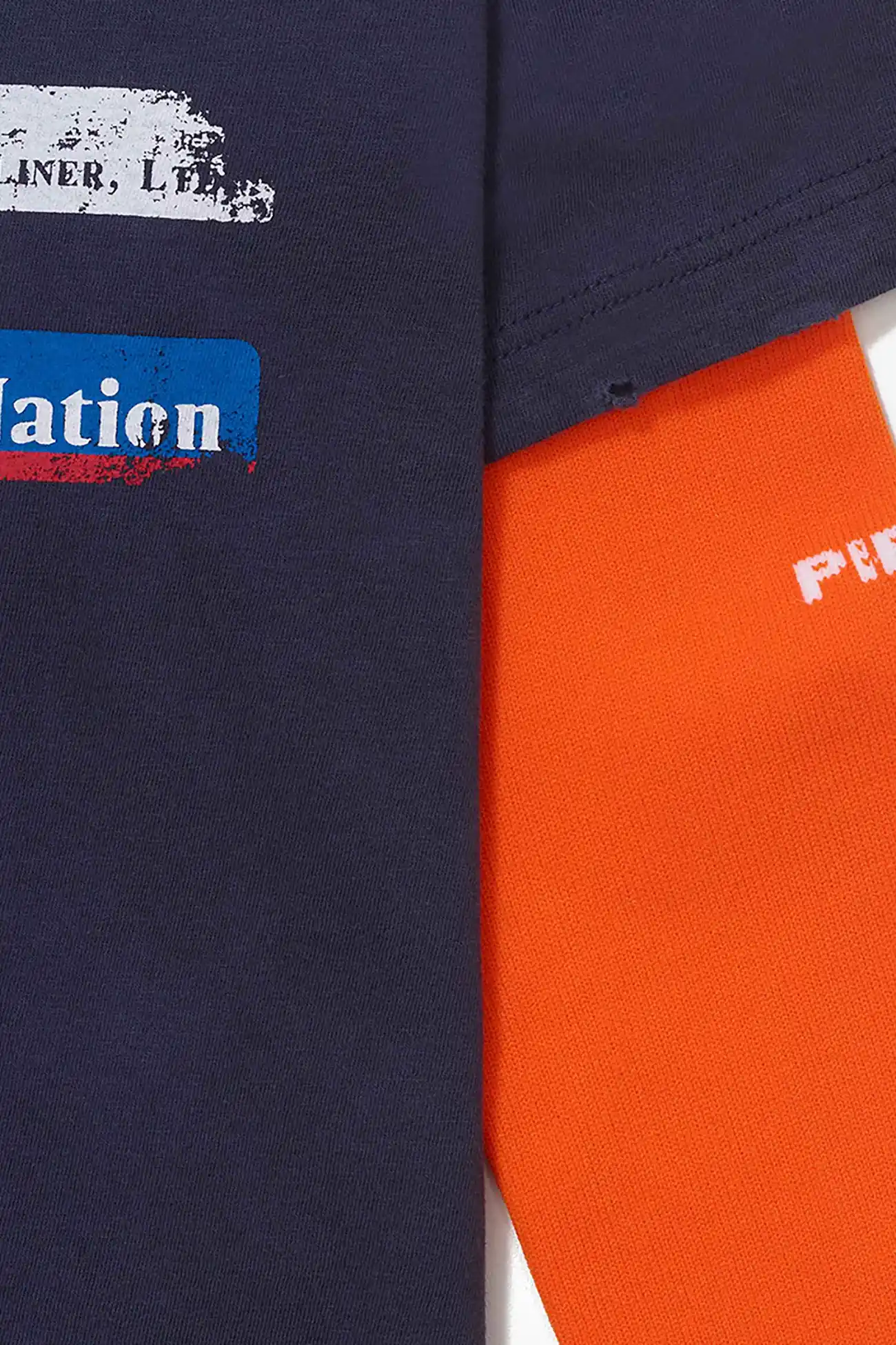 Camiseta PIET F.C Knitted Sleeve Navy/Orange –  Farmers League - imagem 3