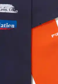 Camiseta PIET F.C Knitted Sleeve Navy/Orange –  Farmers League - imagem 3