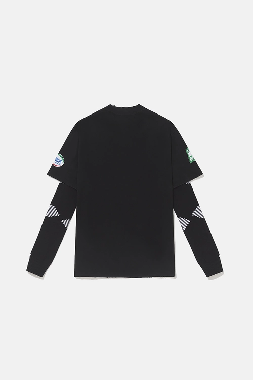 Camiseta PIET F.C. Knitted Sleeve (Vintage Black/Black)