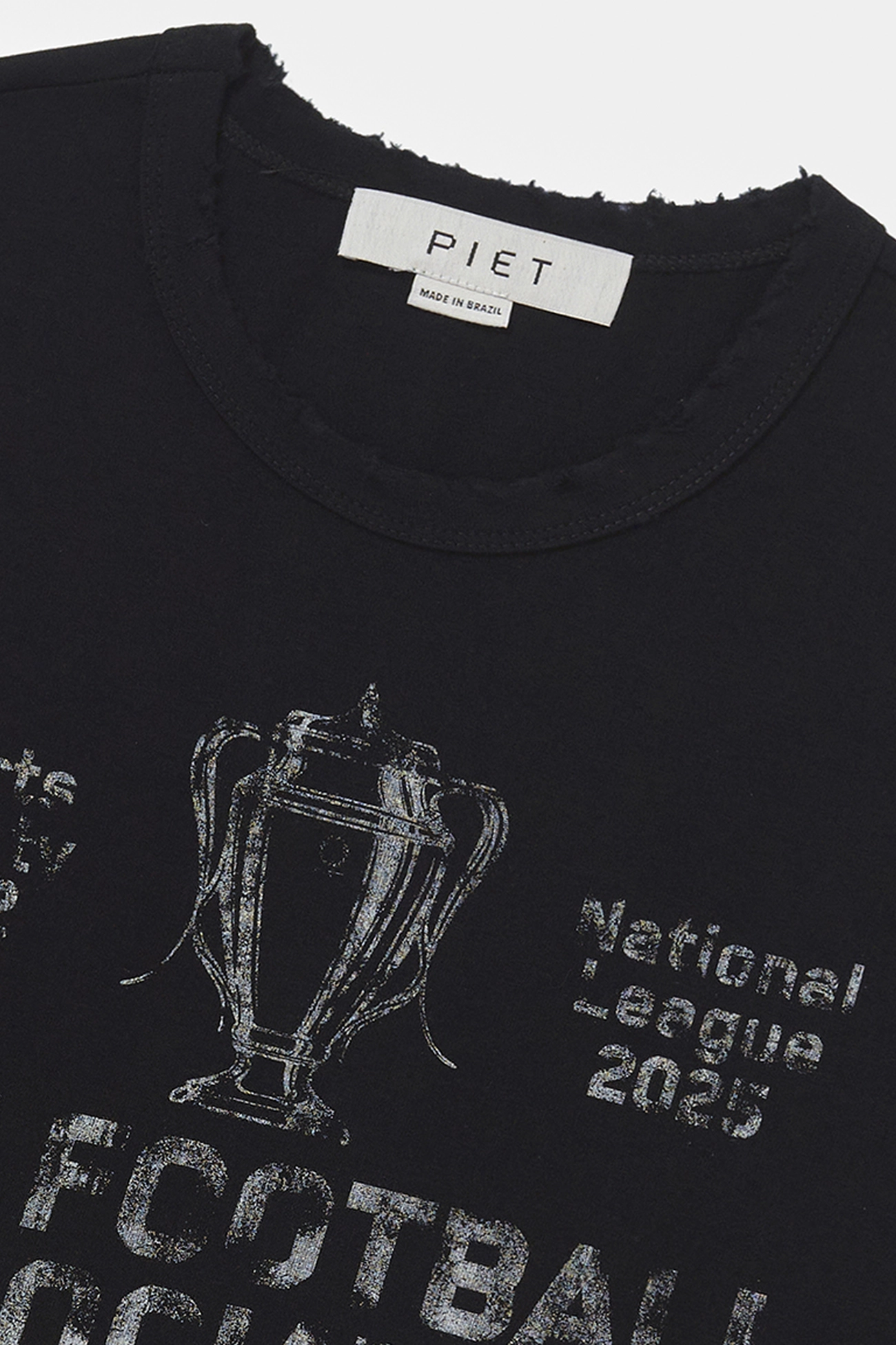 Camiseta PIET Football Association Preta - Oversized 100% Algodão - imagem 2