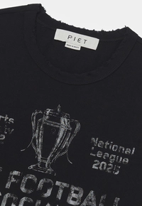 Camiseta PIET Football Association Preta - Oversized 100% Algodão - imagem 2