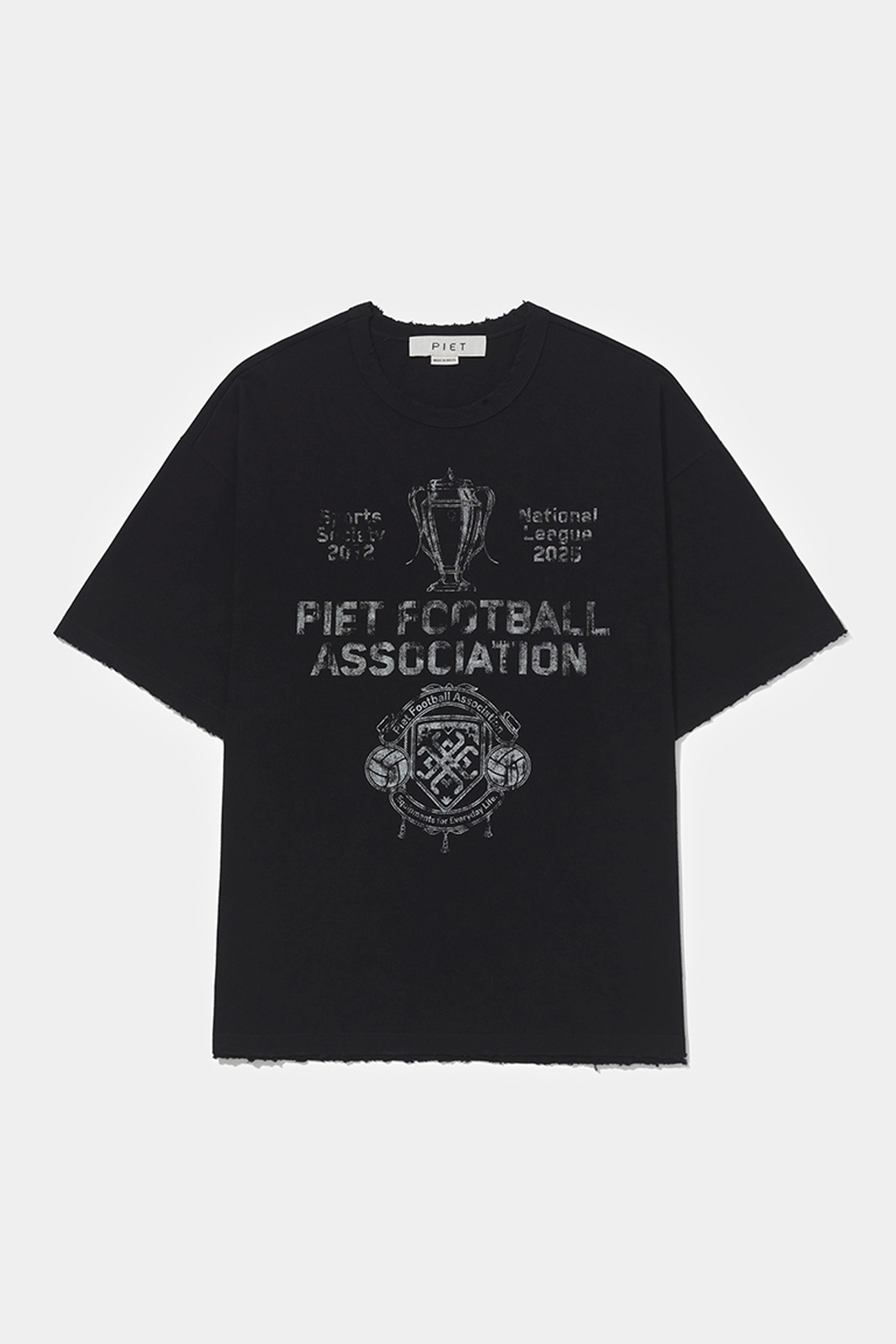 Camiseta PIET Football Association Preta - Oversized 100% Algodão - imagem 1