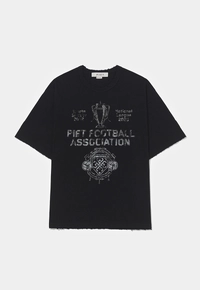 Camiseta PIET Football Association Preta - Oversized 100% Algodão - imagem 1