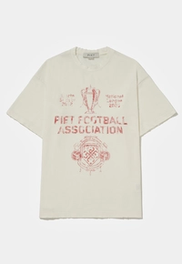 Camiseta PIET Football Association Bone White Modelagem Relaxed 100% Algodão de Alta Gramatura - imagem 1