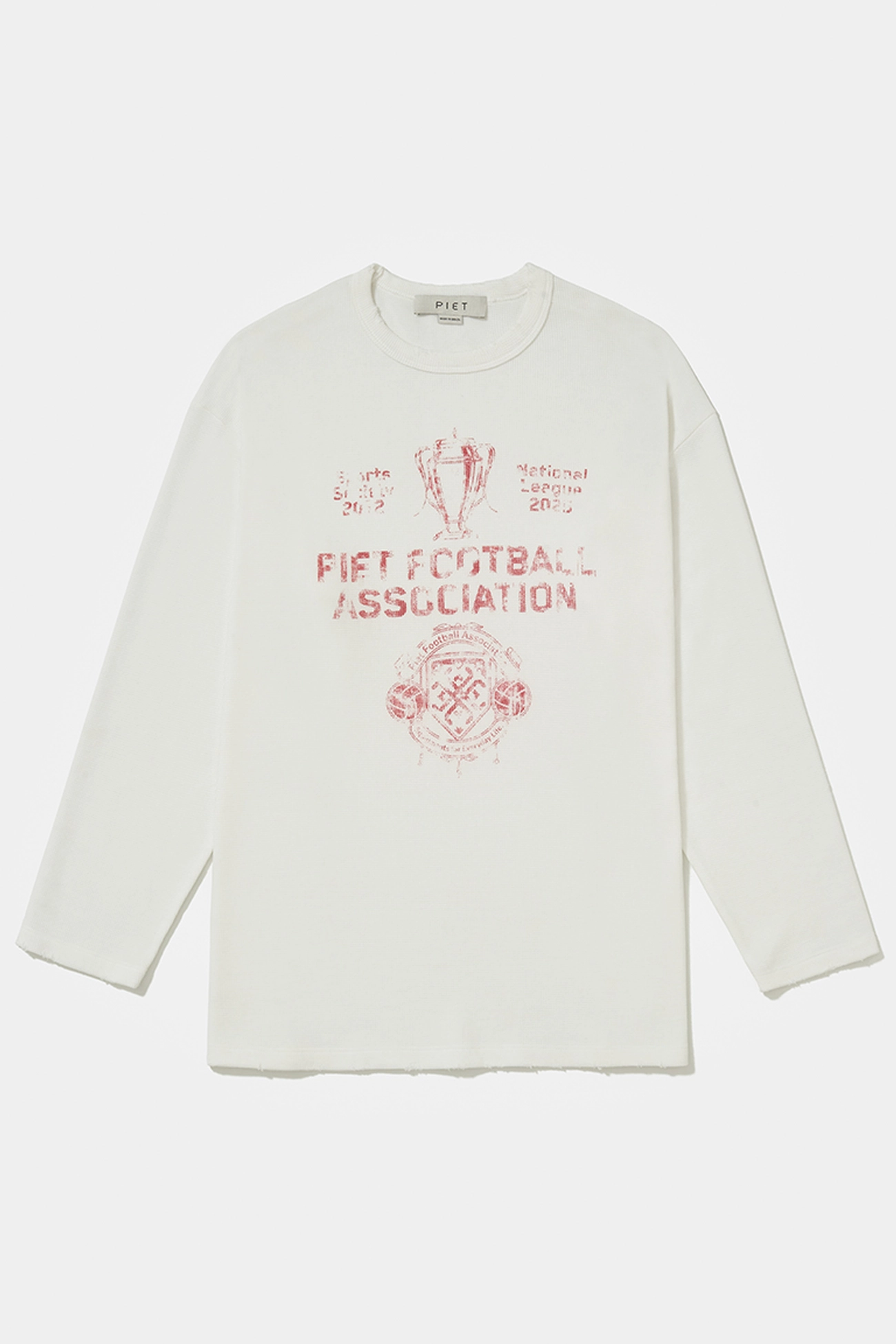 Camiseta Long Sleeve PIET Football Association Bone White - Estilo Esportivo e Vintage - imagem 1