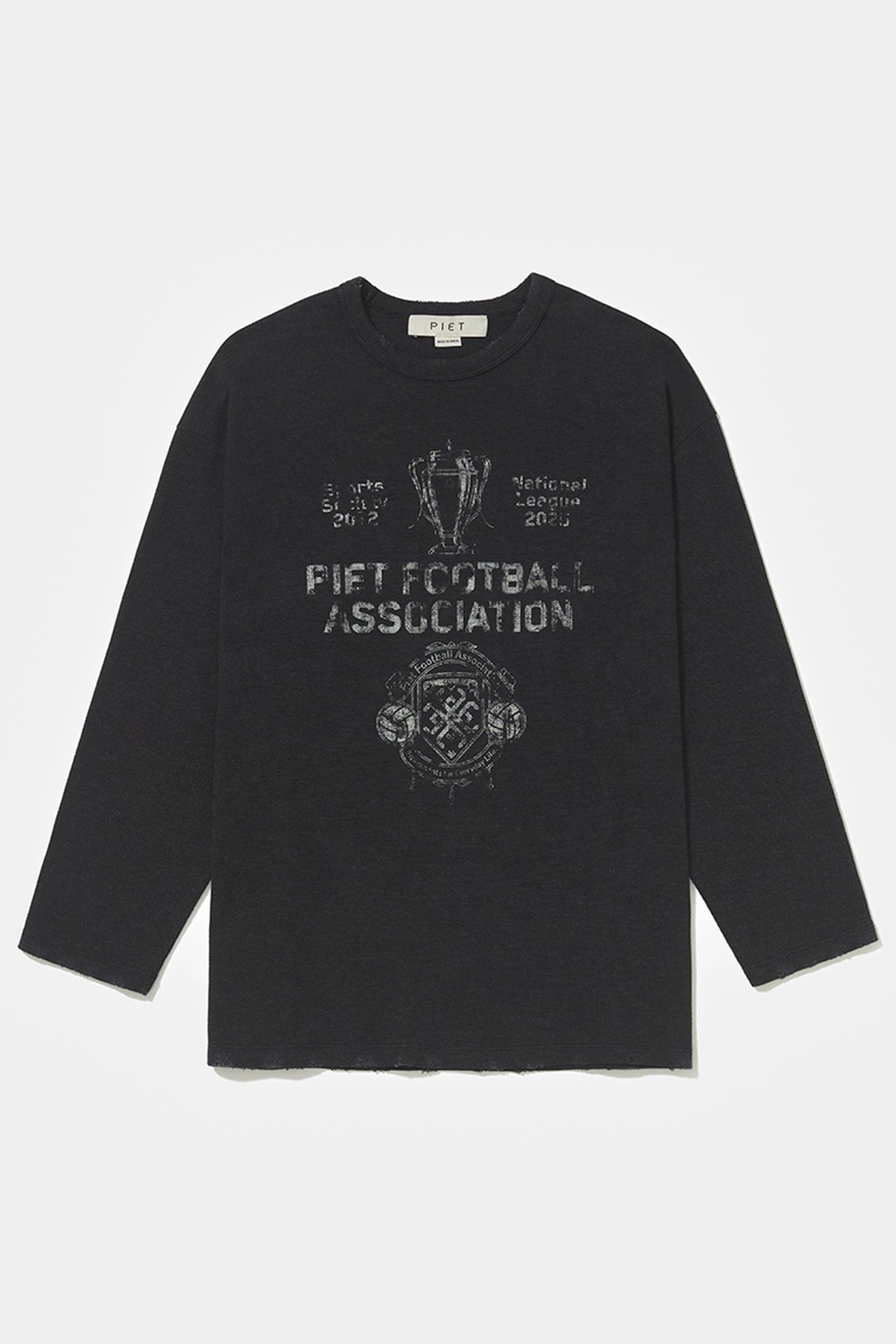 Camiseta Long Sleeve PIET Football Association Vintage Black - Estilo Esportivo e Vintage - imagem 1
